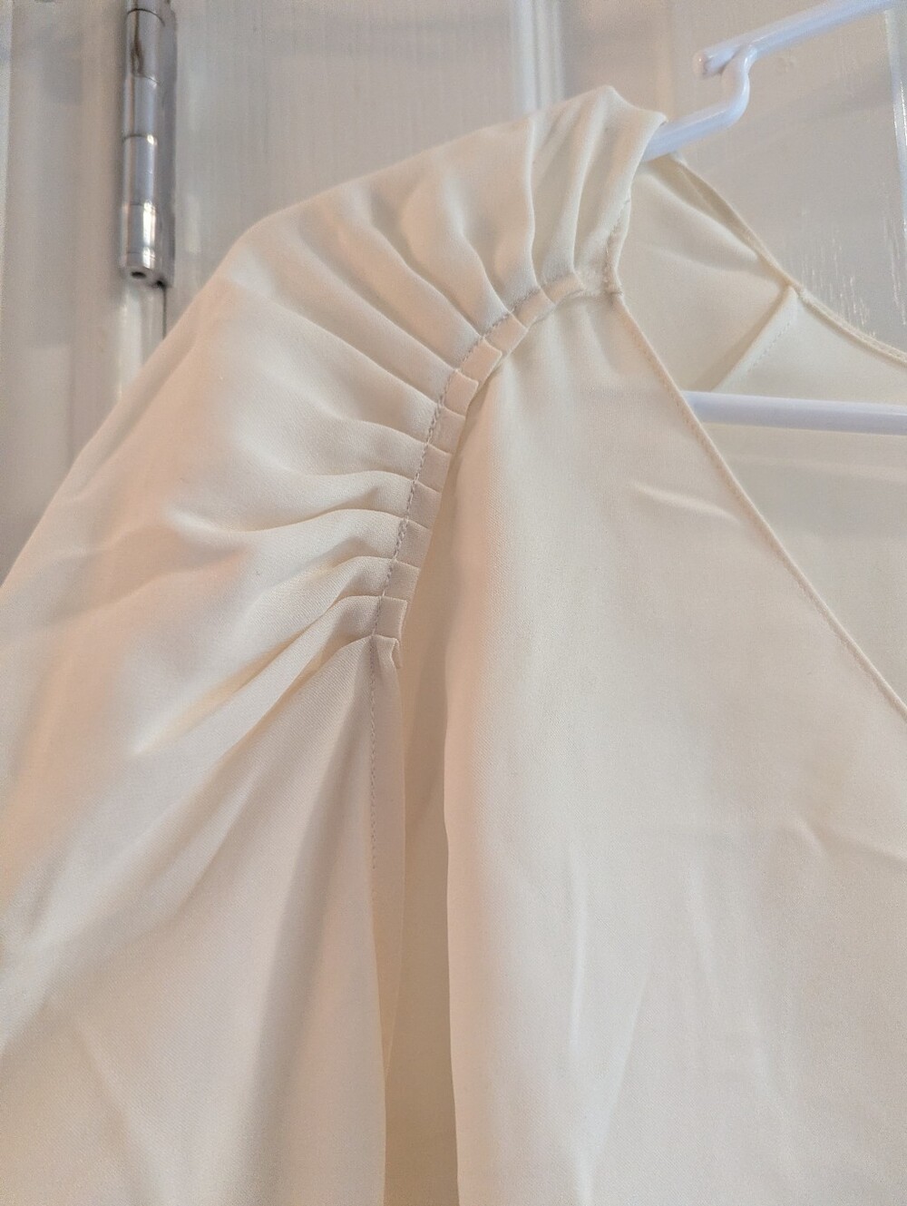 Theory Ruched Silk Blouse - Picture 3 of 7